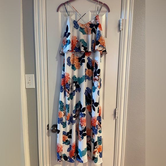 Vince Camuto spaghetti strap maxi dress Sz 2 - Picture 1 of 4